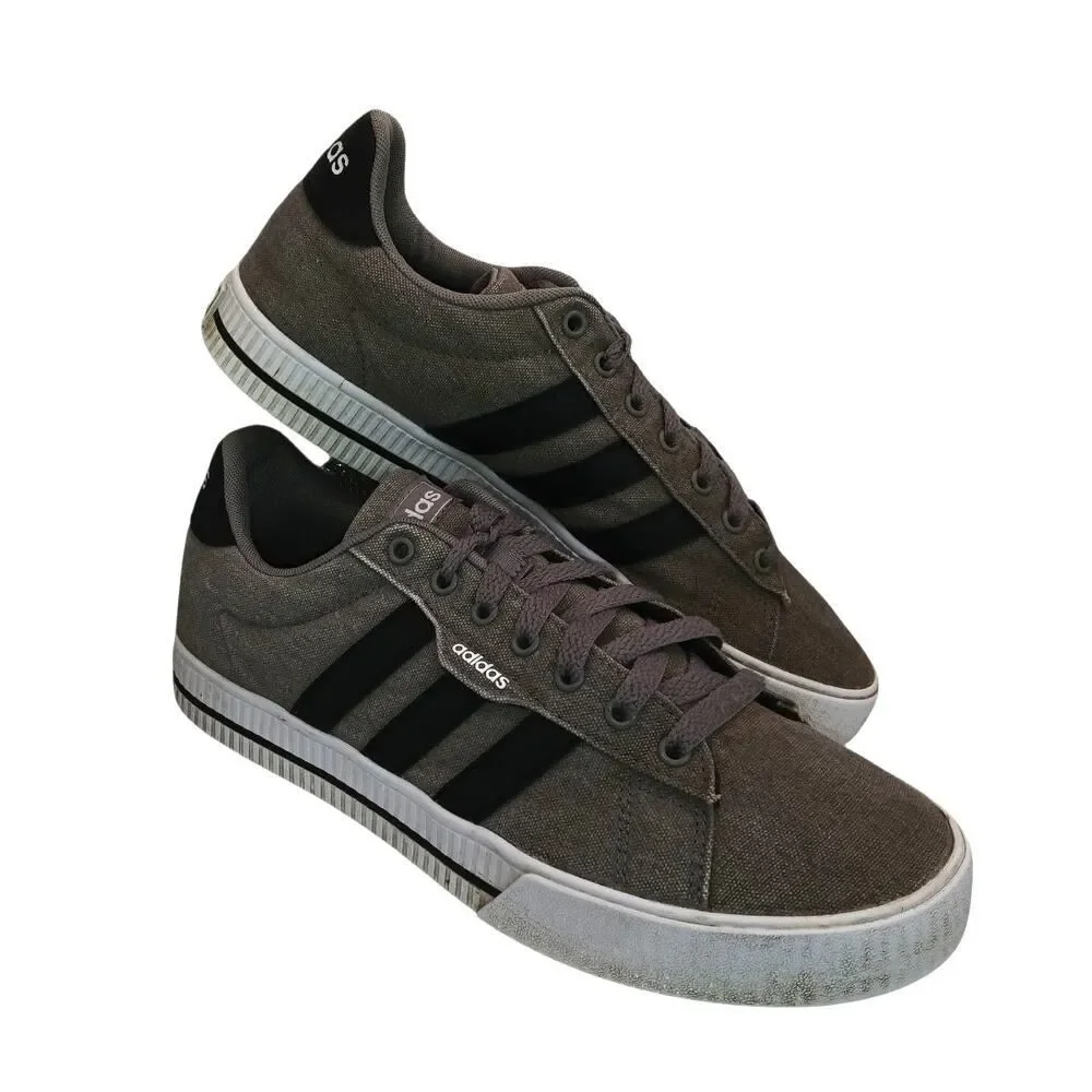 Adidas Daily 3.0 Men's Gray & Black Casual Dress Sneakers - Size: 8 1/2